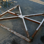 Lifting frame (for lifting boats with straps)